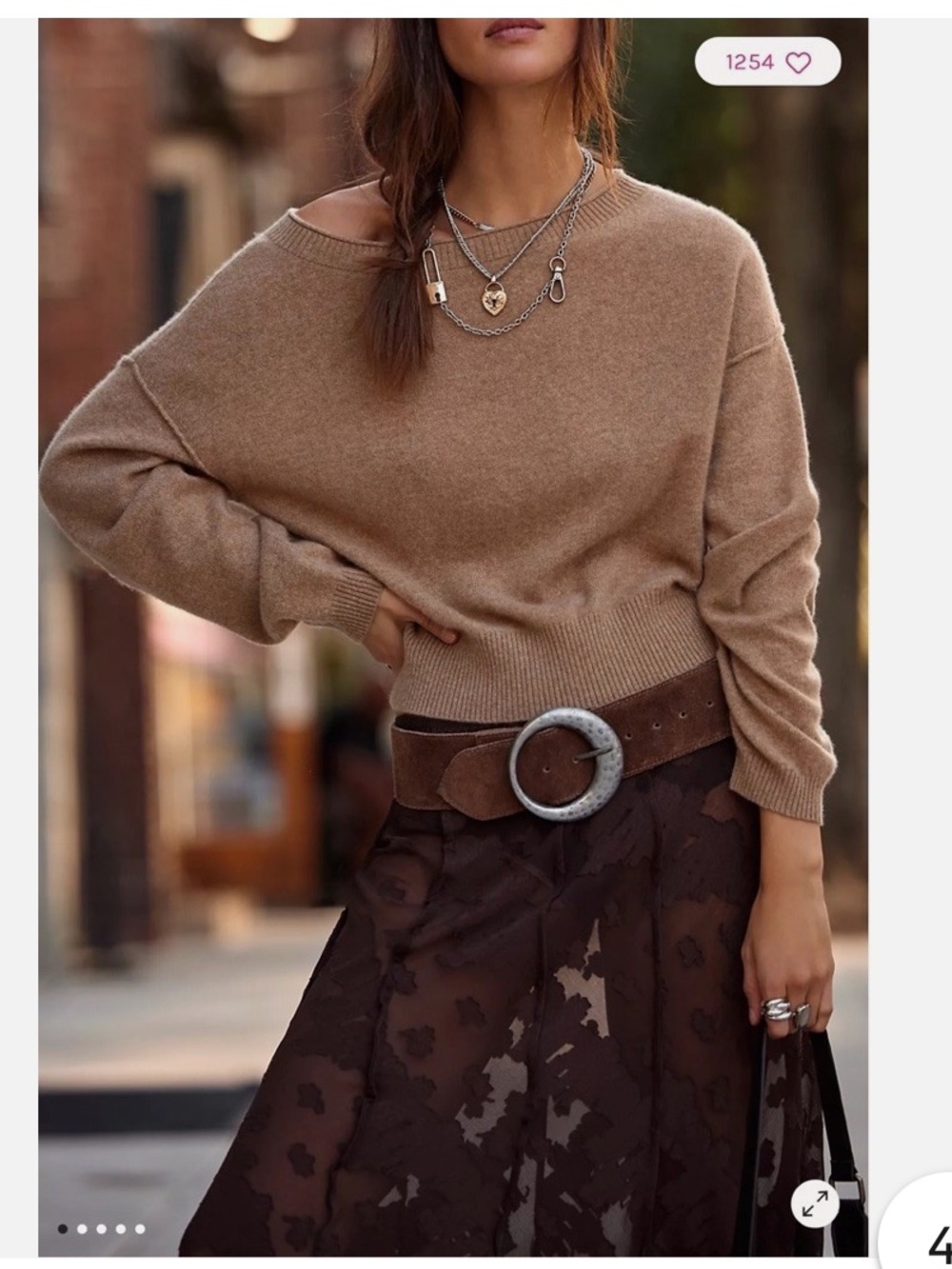 Free People Ellie Cashmere Sweater in Flax